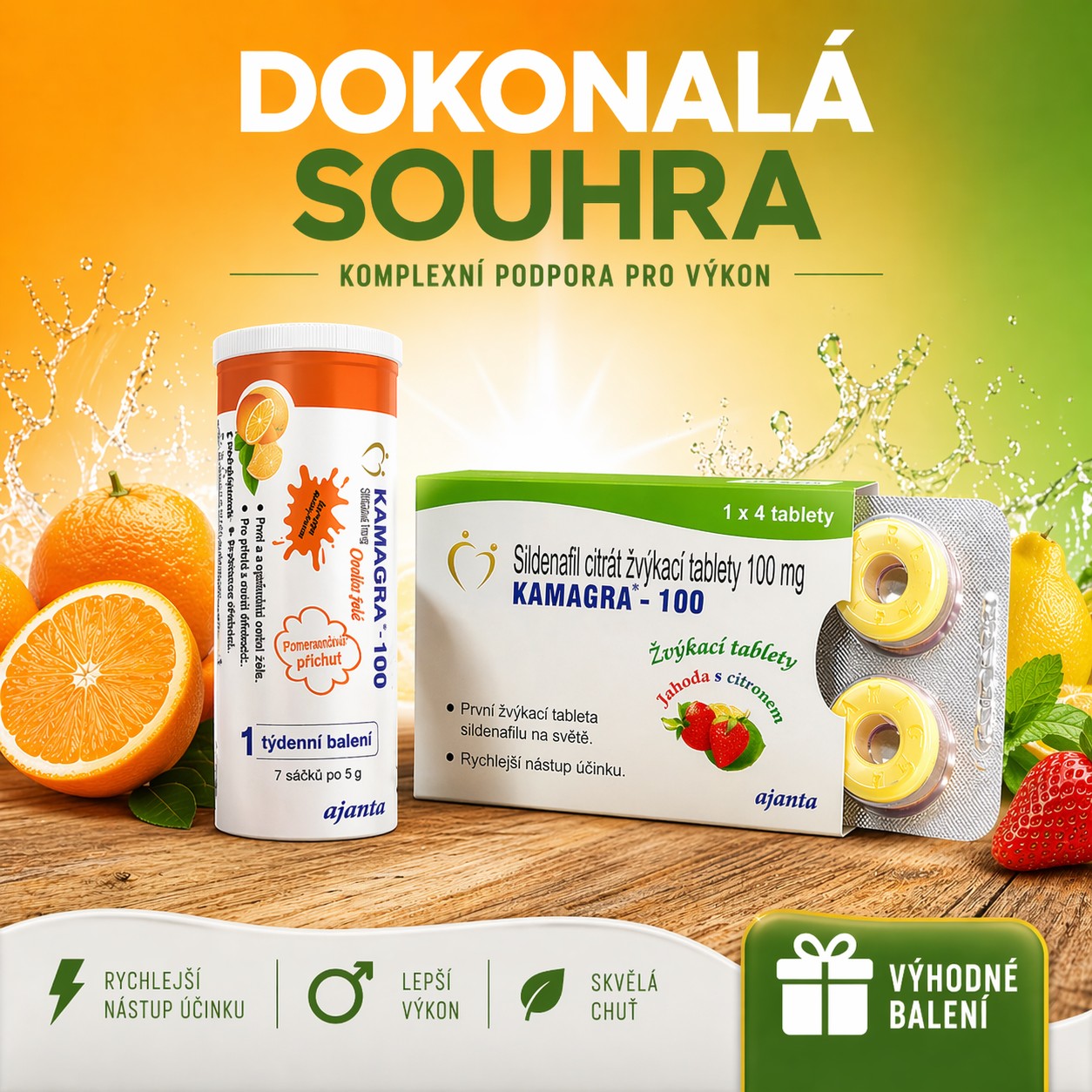 Kamagra šumivé tablety + Kamagra POLO AKCE 1+1